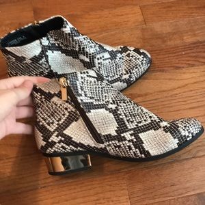 Snakeskin Booties